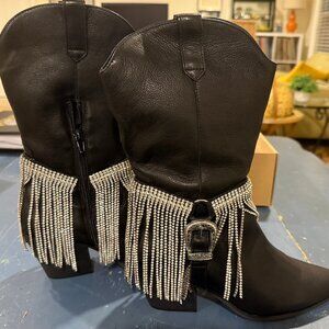 Matisse Dolly Black Pointed Toe Cowboy Western Womens Casual Boots Size 7M